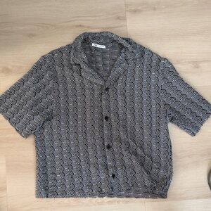 Zara Knit Jacquard Shirt